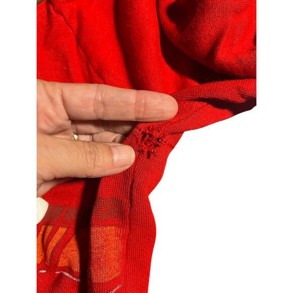 80s Van Cort Actionwear Vintage Kids Boy BMX Motorcycle Graphic Print SMALL - Picture 3 of 6